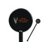 Hunting Camo Black Plastic 5.5" Stir Stick - Round - Closeup