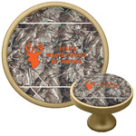 Hunting Camo Cabinet Knob - Gold (Personalized)