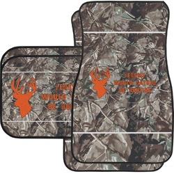 Hunting Camo Car Floor Mats Set - 2 Front & 2 Back (Personalized)