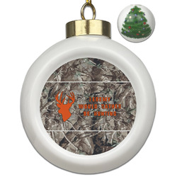 Hunting Camo Ceramic Ball Ornament - Christmas Tree (Personalized)