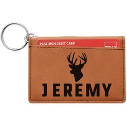 Hunting Camo Leatherette Keychain ID Holder - Double Sided (Personalized)