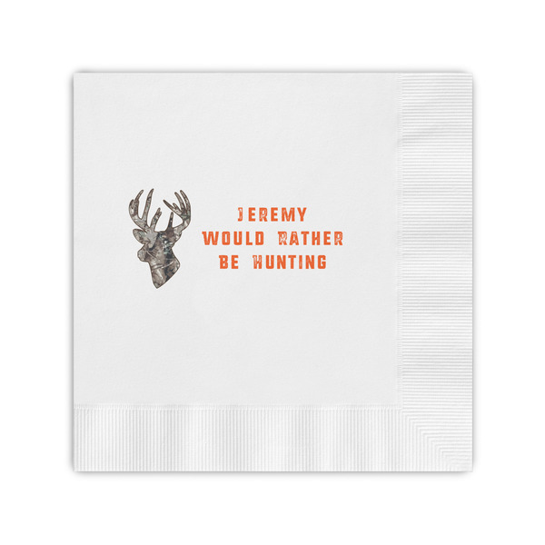 Custom Hunting Camo Coined Cocktail Napkins (Personalized)