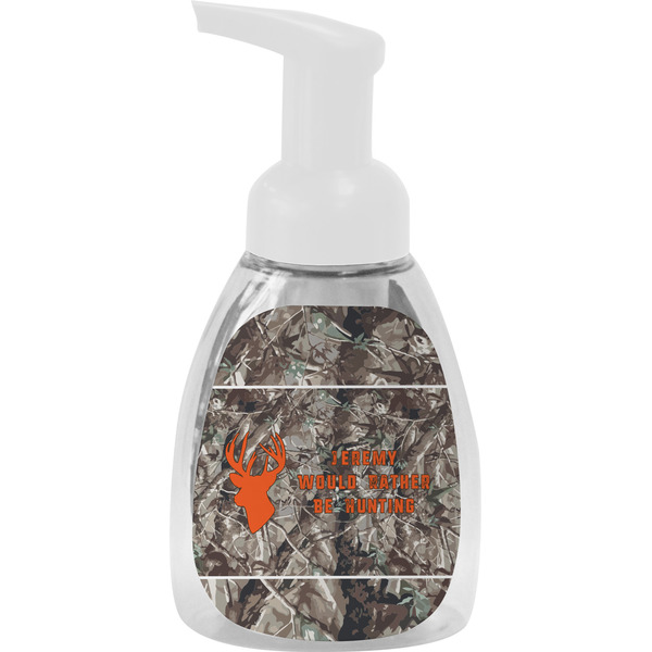 Custom Hunting Camo Foam Soap Bottle - White (Personalized)