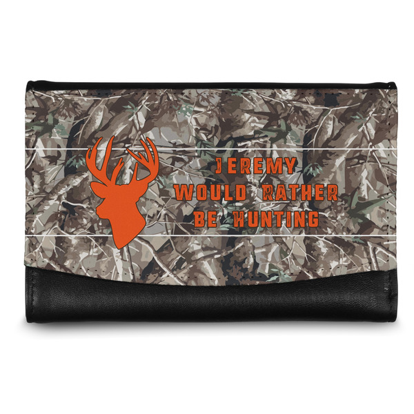 Custom Hunting Camo Genuine Leather Women's Wallet - Small (Personalized)