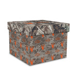 Hunting Camo Gift Box with Lid - Canvas Wrapped - Medium (Personalized)