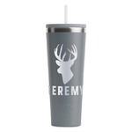 Hunting Camo RTIC Everyday Tumbler with Straw - 28oz - Grey - Double-Sided (Personalized)