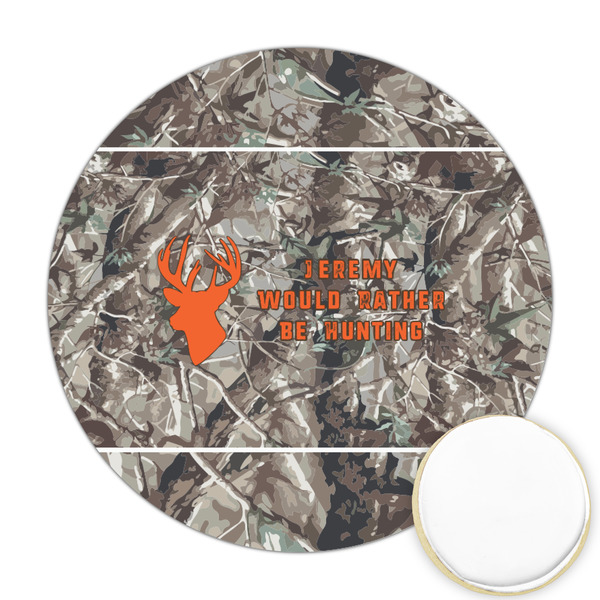 Custom Hunting Camo Printed Cookie Topper - Round (Personalized)