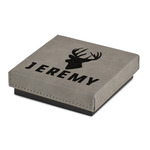 Hunting Camo Jewelry Gift Box - Engraved Leather Lid (Personalized)