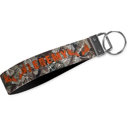 Hunting Camo Webbing Keychain Fob - Large (Personalized)