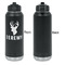 Hunting Camo Laser Engraved Water Bottles - Front Engraving - Front & Back View