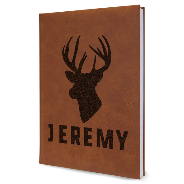 Custom Hunting Camo Leather Sketchbook - Large - Single Sided (Personalized)