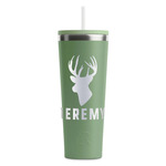 Hunting Camo RTIC Everyday Tumbler with Straw - 28oz - Light Green - Single-Sided (Personalized)