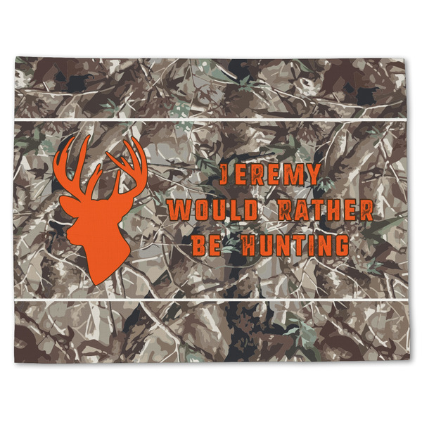 Custom Hunting Camo Single-Sided Linen Placemat - Single w/ Name or Text