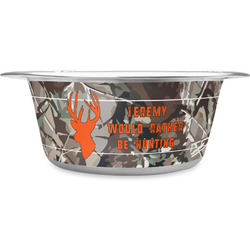 Hunting Camo Stainless Steel Dog Bowl - Small (Personalized)