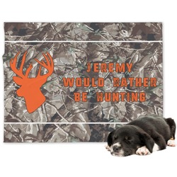 Hunting Camo Dog Blanket - Large (Personalized)