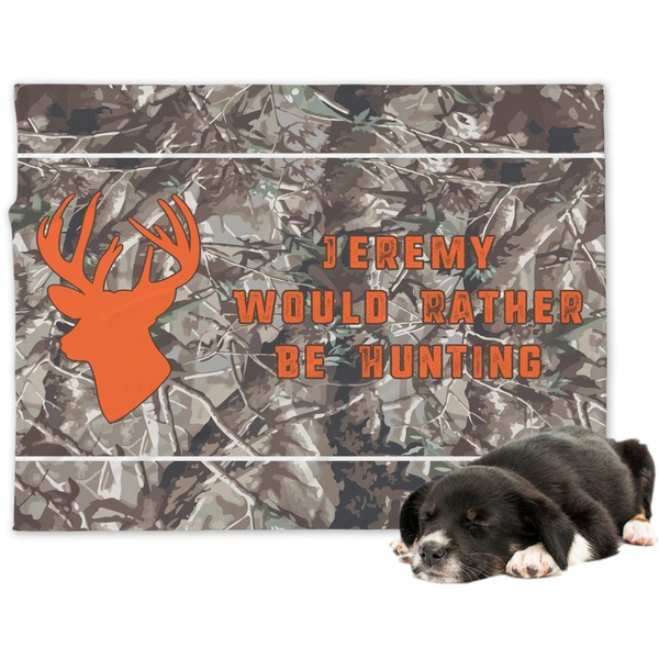 Custom Hunting Camo Dog Blanket - Large (Personalized)