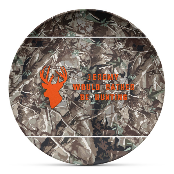 Custom Hunting Camo Microwave Safe Plastic Plate - Composite Polymer (Personalized)