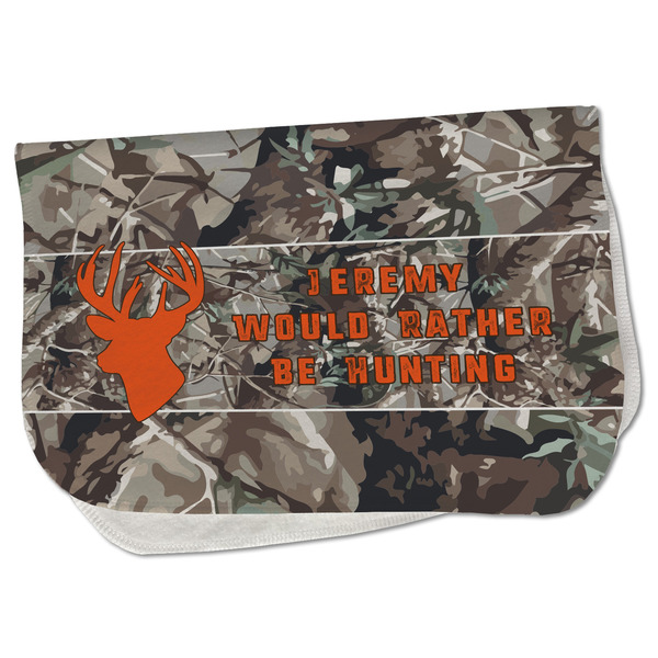 Custom Hunting Camo Burp Cloth - Fleece w/ Name or Text