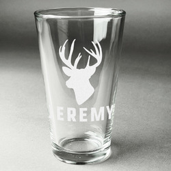 Hunting Camo Pint Glass - Engraved (Single) (Personalized)