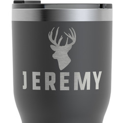 Hunting Camo RTIC Tumbler - Black - Engraved Front (Personalized)