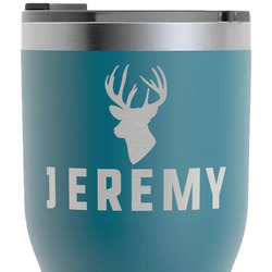 Hunting Camo RTIC Tumbler - Dark Teal - Laser Engraved - Single-Sided (Personalized)