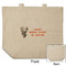 Hunting Camo Reusable Cotton Grocery Bag - Front & Back View