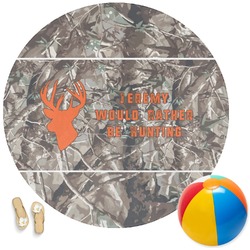 Hunting Camo Round Beach Towel (Personalized)