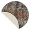 Hunting Camo Round Linen Placemats - Front (folded corner single sided)