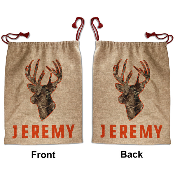 Custom Hunting Camo Santa Sack - Front & Back (Personalized)