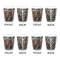 Hunting Camo Shot Glass - White - Set of 4 - APPROVAL