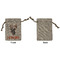 Hunting Camo Small Burlap Gift Bag - Front Approval