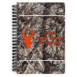 Hunting Camo Spiral Notebook - 7x10 w/ Name or Text