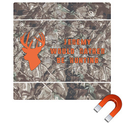 Hunting Camo Square Car Magnet - 10" (Personalized)