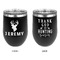 Hunting Camo Stainless Wine Tumblers - Black - Double Sided - Approval