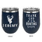 Hunting Camo Stainless Wine Tumblers - Navy - Double Sided - Approval