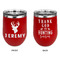 Hunting Camo Stainless Wine Tumblers - Red - Double Sided - Approval