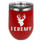 Hunting Camo Stainless Wine Tumblers - Red - Double Sided - Front