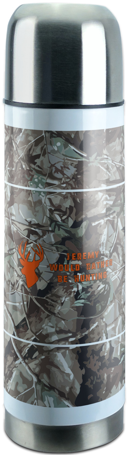 Custom Hunting Camo Stainless Steel Thermos (Personalized)