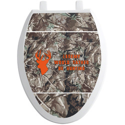 Hunting Camo Toilet Seat Decal - Elongated (Personalized)
