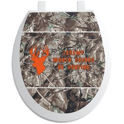 Hunting Camo Toilet Seat Decal - Round (Personalized)