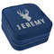 Hunting Camo Travel Jewelry Boxes - Leather - Navy Blue - Angled View