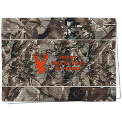 Hunting Camo Kitchen Towel - Waffle Weave - Full Color Print (Personalized)