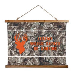 Hunting Camo Wall Hanging Tapestry - Wide (Personalized)