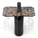 Hunting Camo Wine Bottle & Glass Holder (Personalized)