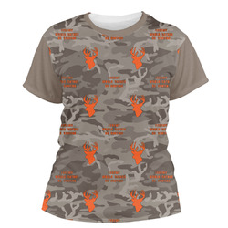 Hunting Camo Women's Crew T-Shirt - X Small (Personalized)