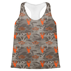 Hunting Camo Womens Racerback Tank Top - Medium (Personalized)