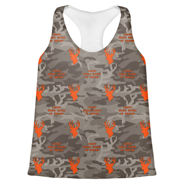 Custom Hunting Camo Womens Racerback Tank Top - Small (Personalized)