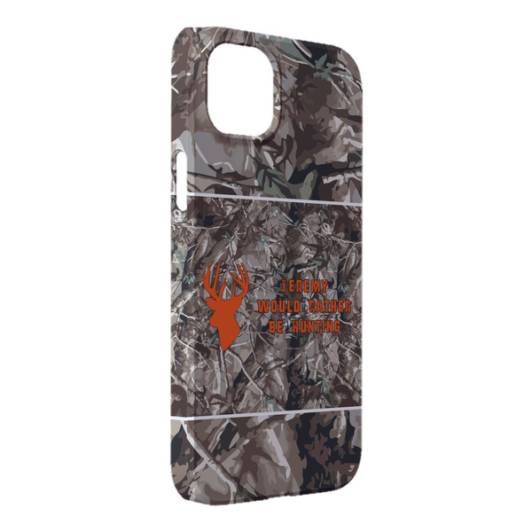 Custom Hunting Camo iPhone Case - Plastic - iPhone 14 Plus (Personalized)