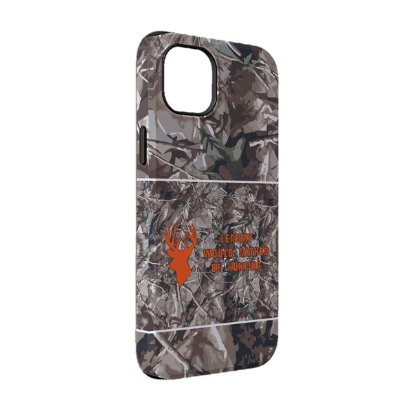 Custom Hunting Camo iPhone Case - Rubber Lined - iPhone 14 Pro (Personalized)