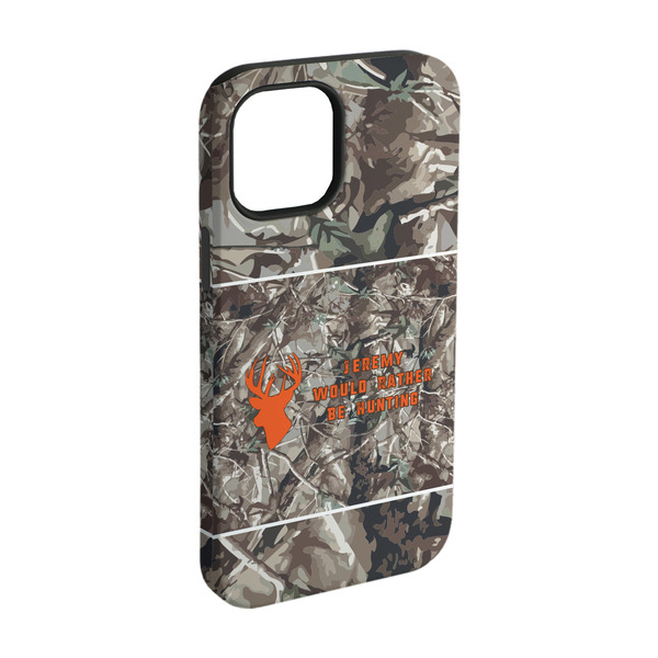 Custom Hunting Camo iPhone Case - Rubber Lined - iPhone 15 (Personalized)